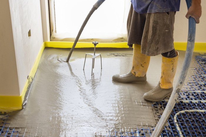 Self-leveling compound application