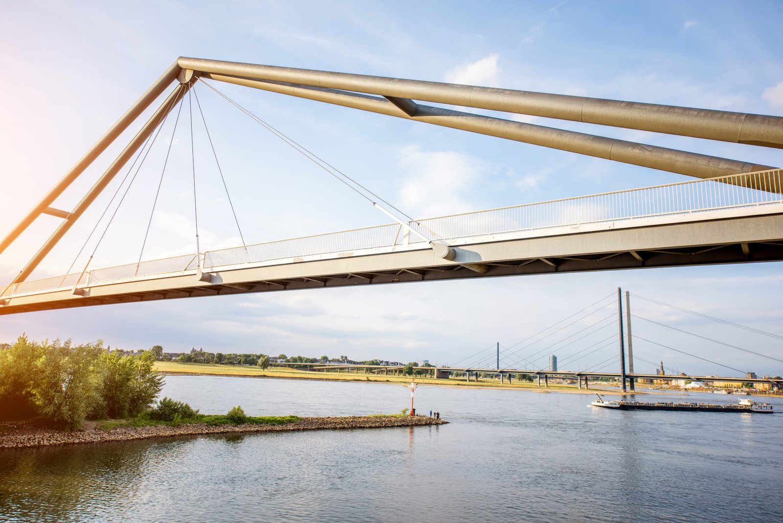 High-rise buildings and bridges