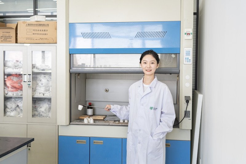 Lab technician reviewing testing results