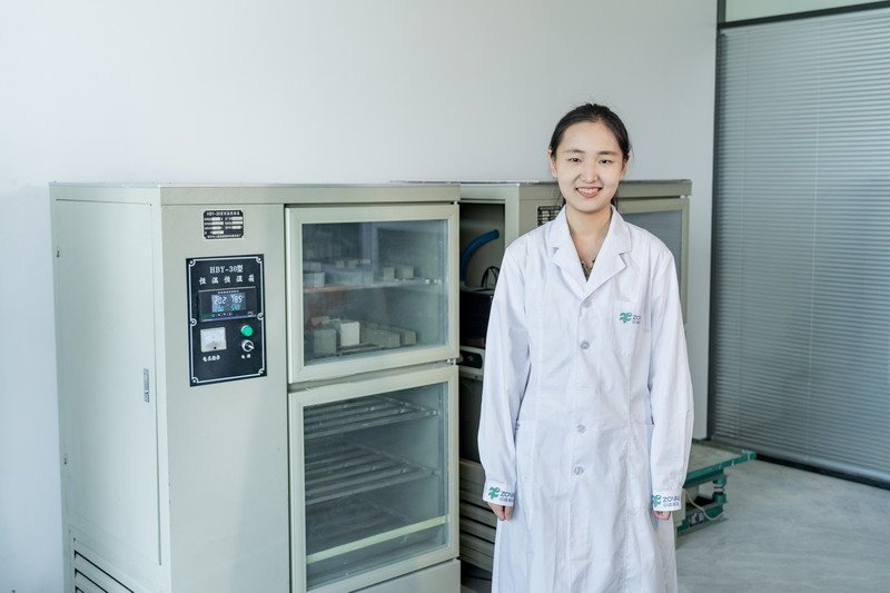 Conceptual visualization of innovative additives being integrated into construction materials