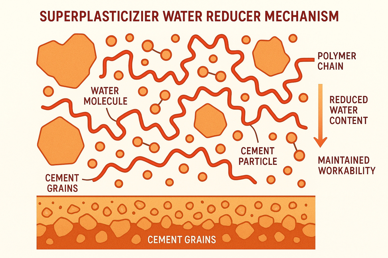 Superplasticizer Molecular Action